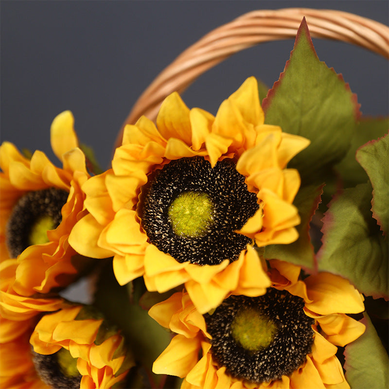 Stunning Sunflower Silk Flower Arrangement - Perfect for Living Room, Rustic Home Decor, and Hotel Decoration - Vibrant Artificial Flowers in Elegant Vase