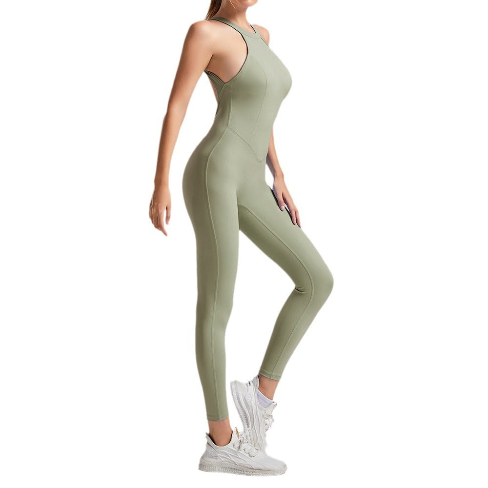 Peachy Butt Backless Yoga Jumpsuit Quick Dry Outdoor Fitness Bodysuit for Comfort and Flexibility