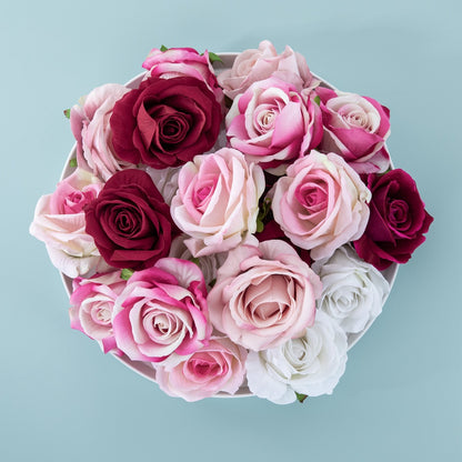 Luxurious Faux Velvety Rose Heads for Stunning Home Decor - Perfect for Weddings, Events, and Everyday Elegance - MW03338