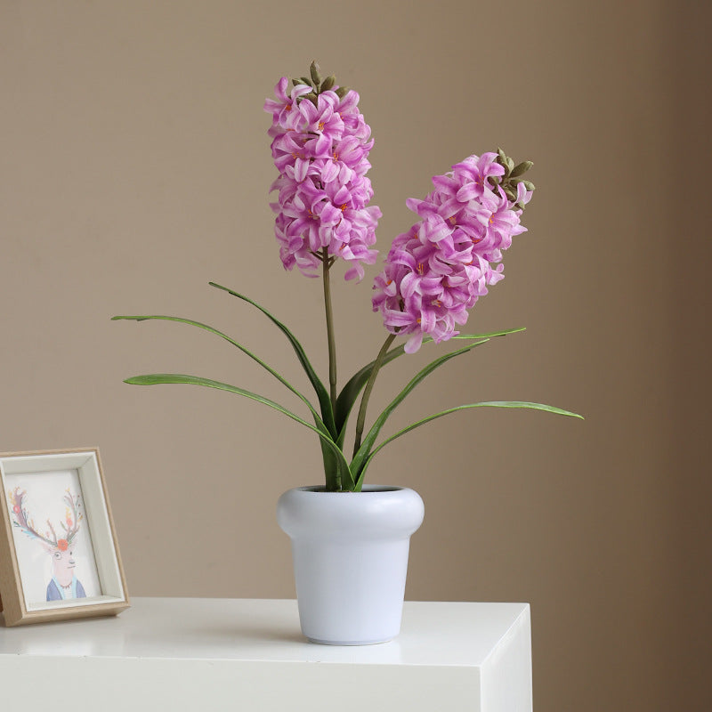 Realistic Touch Hyacinth and Delphinium Faux Flowers - Perfect Indoor Home Décor for Dining Tables, Wedding Celebrations, and Photography Backdrops