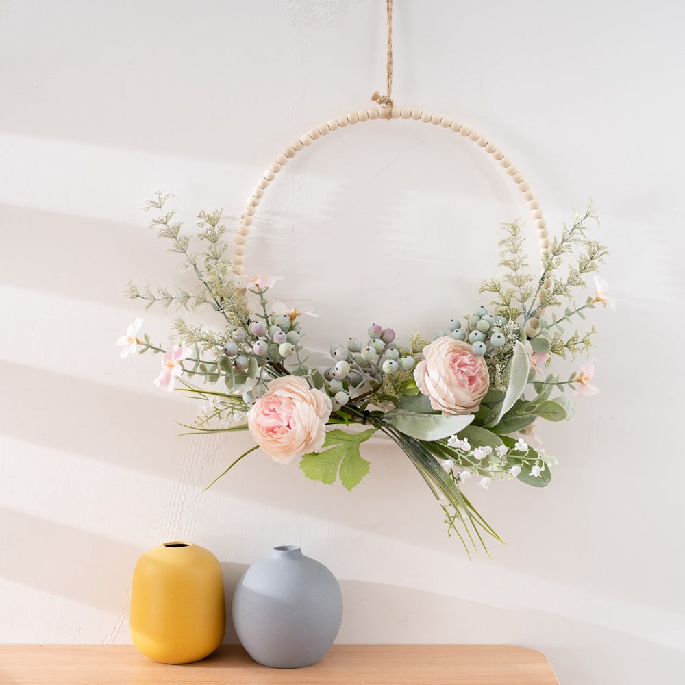 Stunning Huixi Xiao Mudan Half-Circle Faux Flower Bouquet - Elegant Home Decor Wall Art Design - Perfect for Weddings and Special Occasions - CF01294