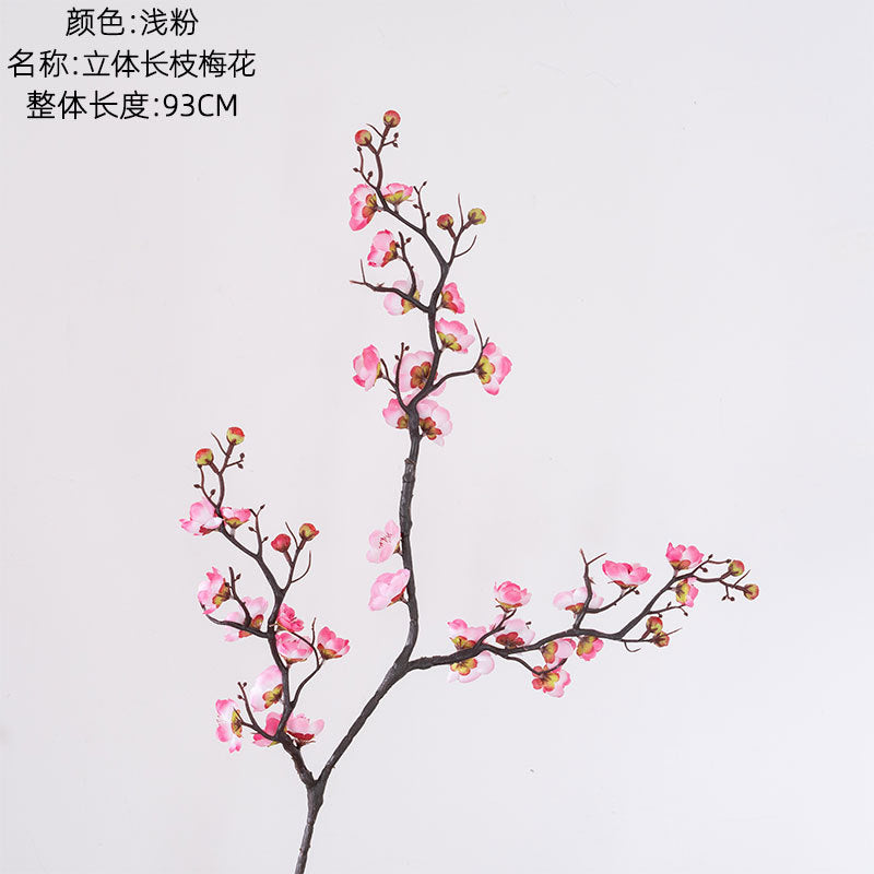 Elegant Rustic Plum Blossom Faux Flowers – Classic Peach Blossom Home Decor for Weddings and Events | Stunning Fake Floral Wall Decoration MW36888