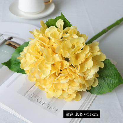 Lifelike Hydrangea Artificial Flower Bouquet for Weddings & Hotel Decor | Satin Feel, Moisture-Proof, Stunning Floral Arrangement Prop