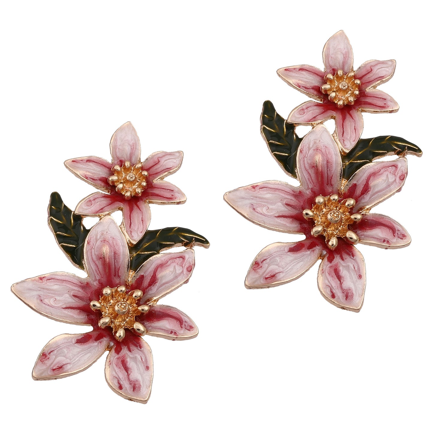 Stunning  Creative Flower Drop Oil Alloy Earrings - Versatile Floral Design for Every Occasion