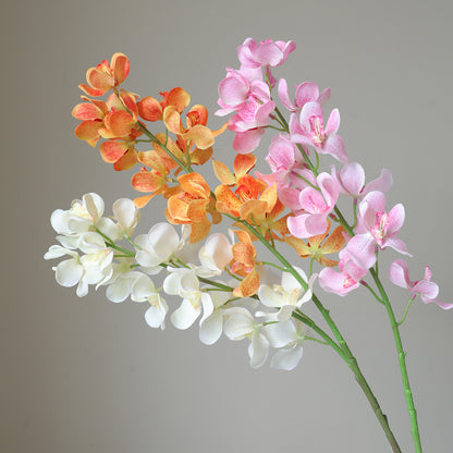 Lifelike East Asian Orchid Plant - Single Stem Artificial Flower for Home Décor, Weddings, and Hotel Arrangements