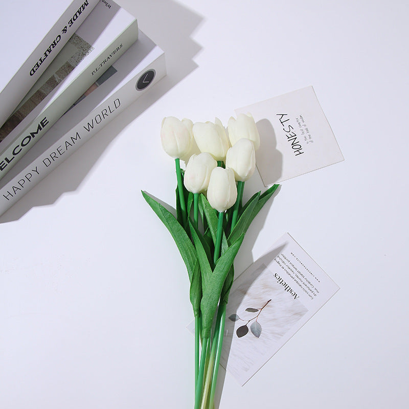 Charming Mini Tulip Faux Flowers – Realistic Touch for Wedding Decor & Nordic Style Home Accents | Perfect for Any Occasion