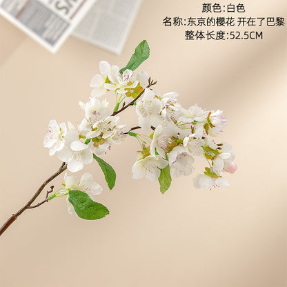 Elegant Japanese Artificial Cherry Blossom Bridal Bouquet - Perfect for Weddings and Home Décor, Model MW24831