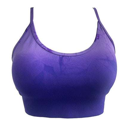 High Performance Yoga Sports Bra with Removable Cups Quick Dry High Elasticity and Strappy Design for Gym Dance and Fitness Enthusiasts