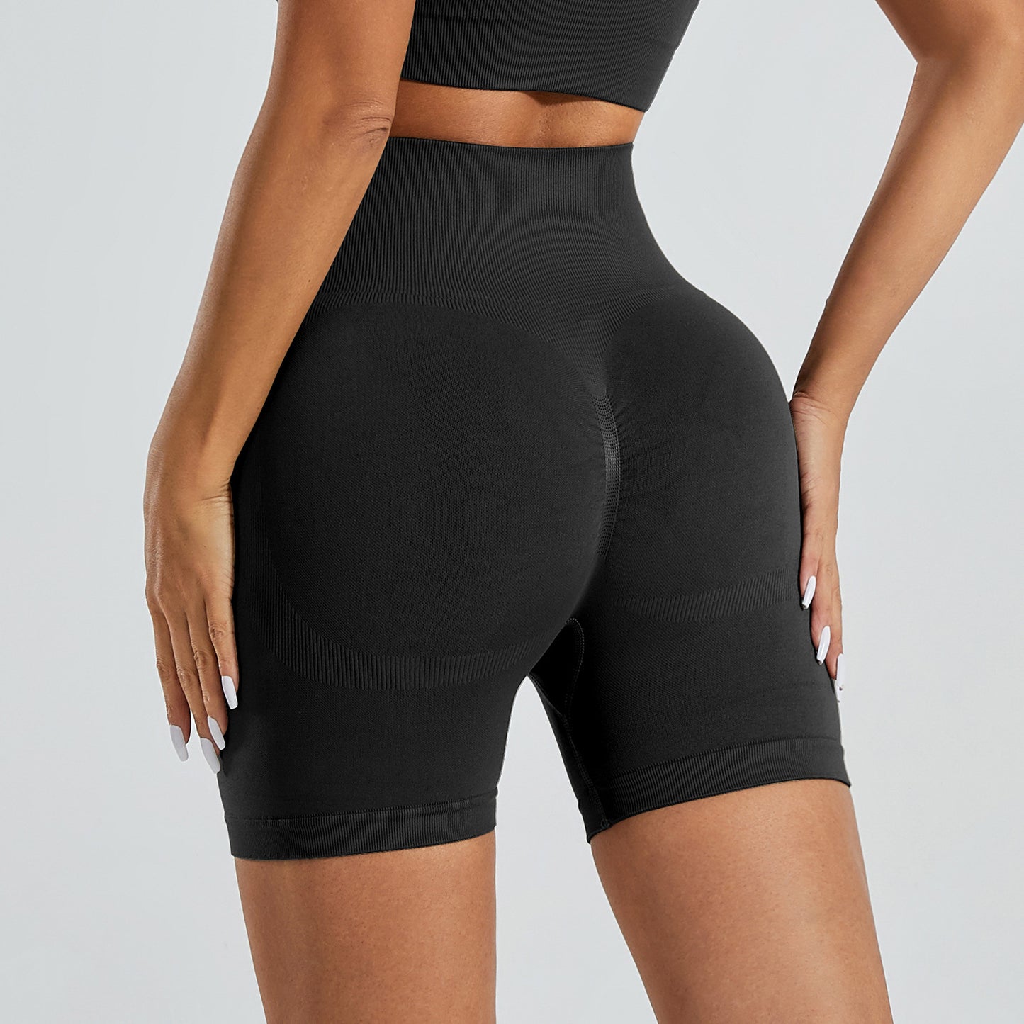 High Waisted Butt Lifting Quick Dry Yoga Shorts for Women Seamless Comfortable Fitness Running Shorts for Summer Outdoor Workouts