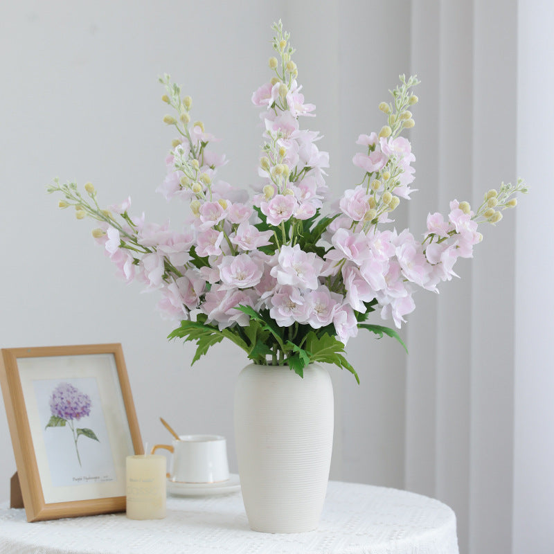 Realistic Hydrangea Silk Flowers - Lifelike Delphinium Home Décor, Perfect for Weddings and Events, Stunning Faux Floral Arrangements