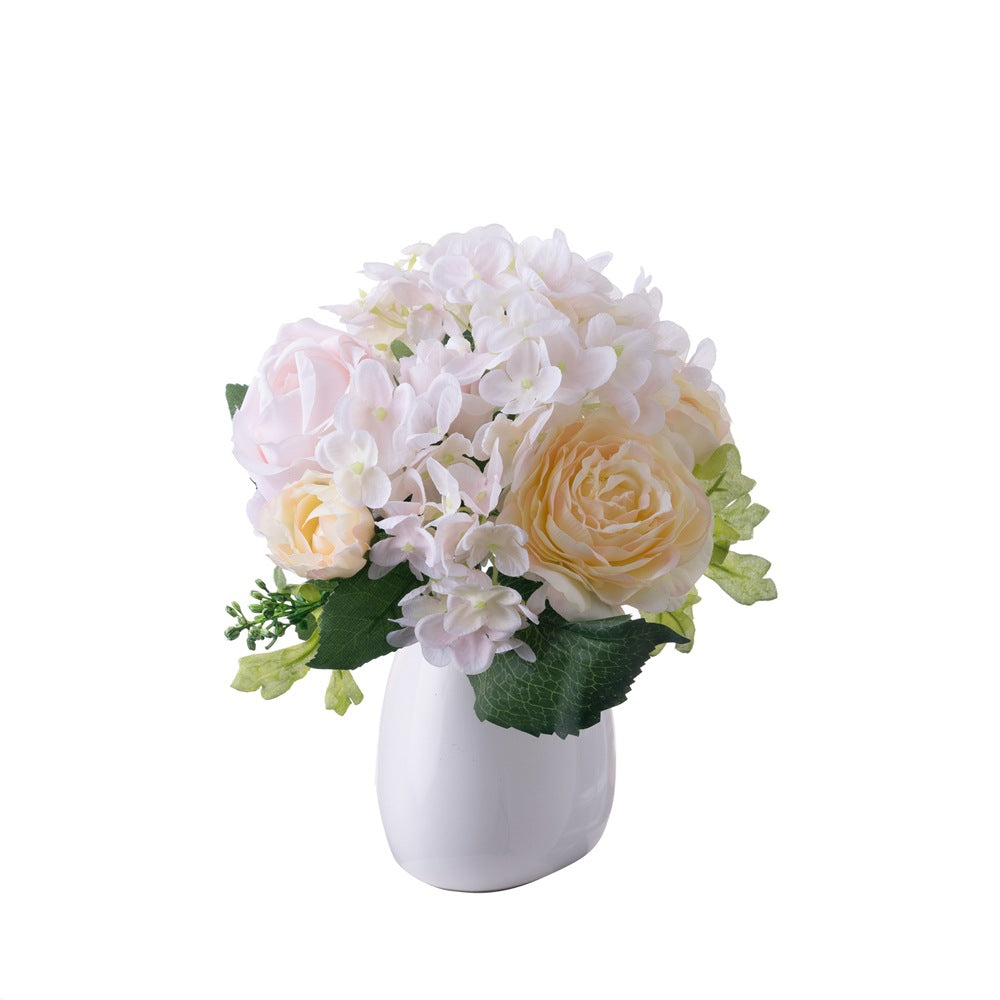 Stunning Faux Rose Bouquet for Home Décor – Elegant Wedding Handheld Flowers, Aisle Accents, and Decorative Wall Plants - DY1-1864