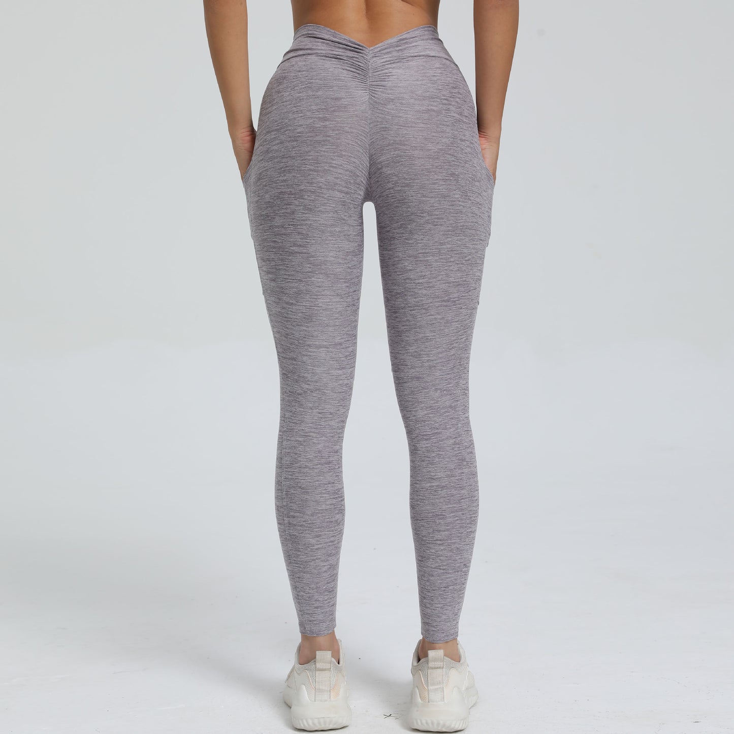 High Waisted Ruched Yoga Pants with Side Pockets for Peachy Butt Lift No Camel Toe for Fitness and Workouts