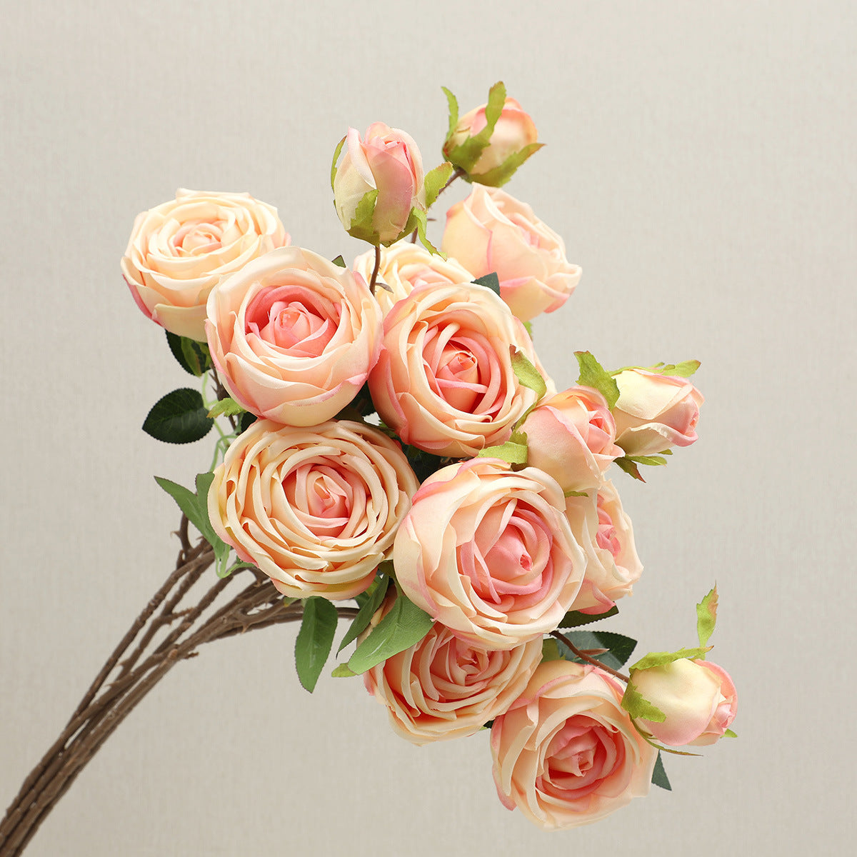 3-Head Royal Princess Artificial Rose Flowers – Elegant Wedding and Home Décor, Perfect for Living Room Centerpieces or Decorative Accents