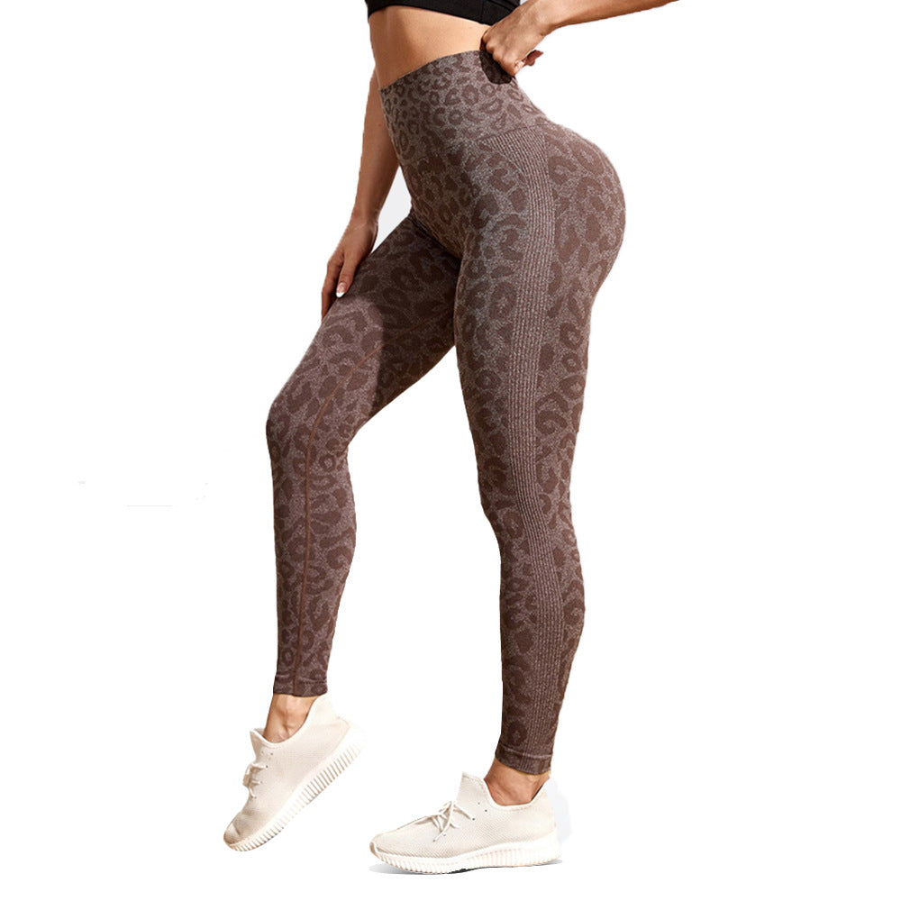 Seamless Leopard Print High Waisted Yoga Leggings for Women Tummy Control Peach Lift and Fit for Comfort and Style