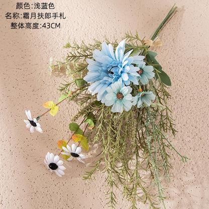 Frosty November Faux Flower Bouquet - Elegant Decorative Wedding Handheld Flowers & Wall Decor CF01257 for Unforgettable Celebrations