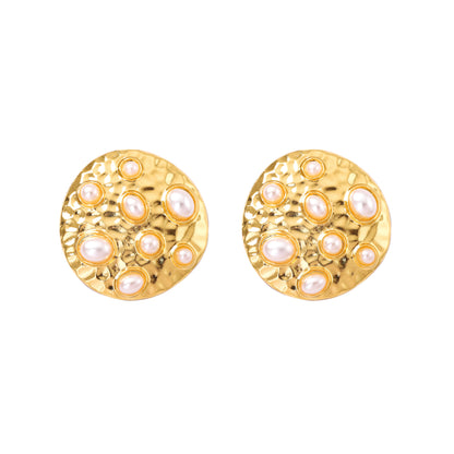Elegant Minimalist Alloy Round Earrings for Women - Versatile, Chic & Perfect for Any Occasion