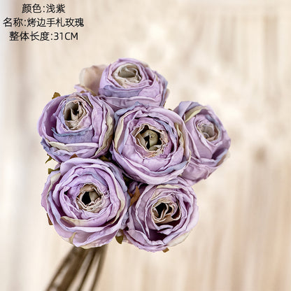 Elegant Faux Rose Bouquet for Weddings and Home Decor - Realistic Ins Style - Perfect for Celebrations and Event Styling - Model MW66786