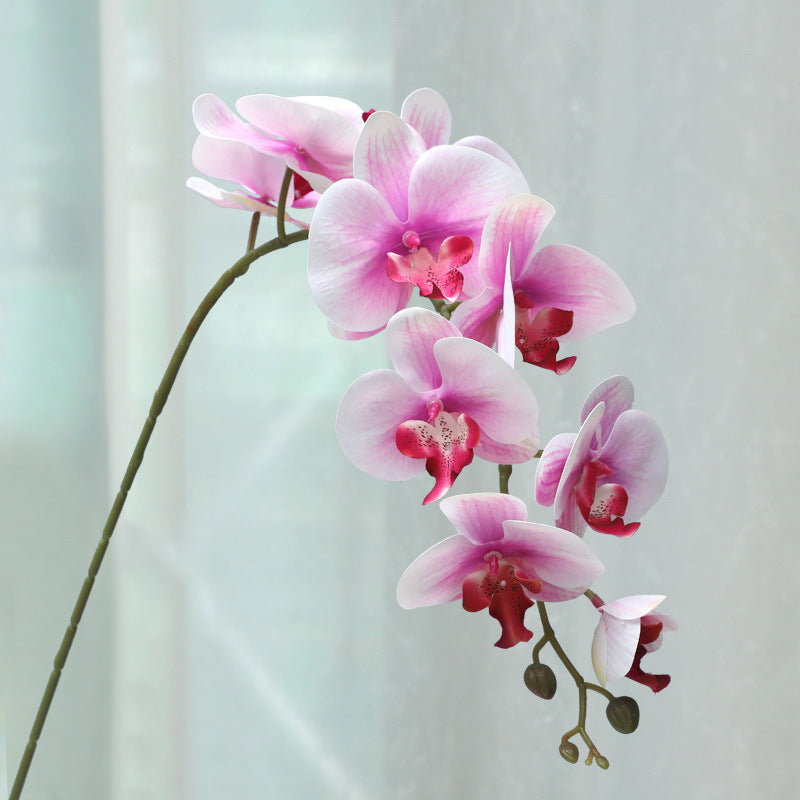 Lifelike 9-Head 3D Printed Orchid Flower Arrangement - Perfect for Home Décor, Living Room Styling, and Elegant Wedding Decorations