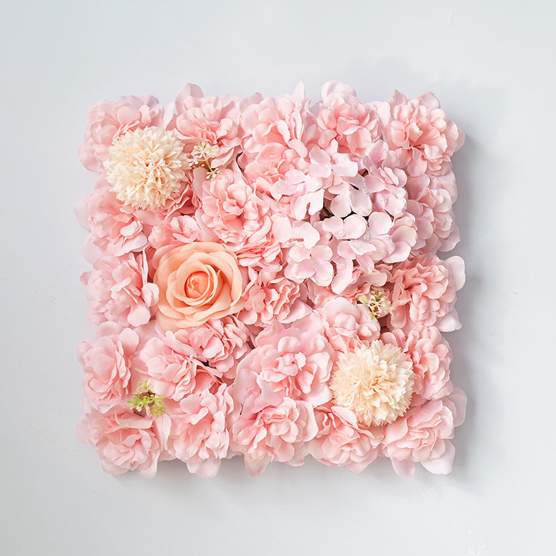 Stunning Artificial Floral Background Wall Decor with Pink Roses and Hydrangeas – Perfect for Wedding Arches and Celebrations