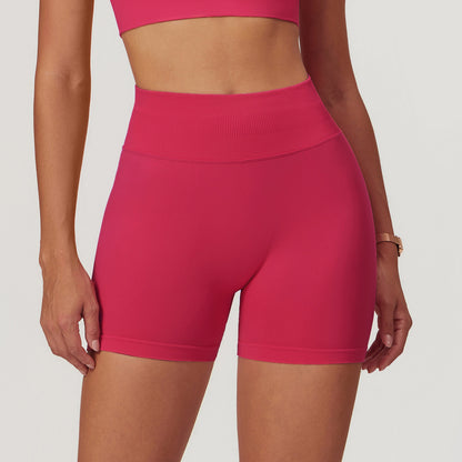 Seamless High Waisted Yoga Shorts for Women Summer Tight Fitting Lifting Running Workout Shorts with Quick Dry Fabric Style 7655