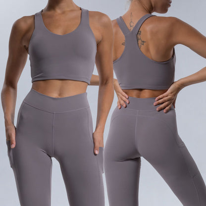 High Waisted Yoga Pants and Sports Bra Set for a Sculpted Back Enhanced Curves and Maximum Comfort for Every Workout