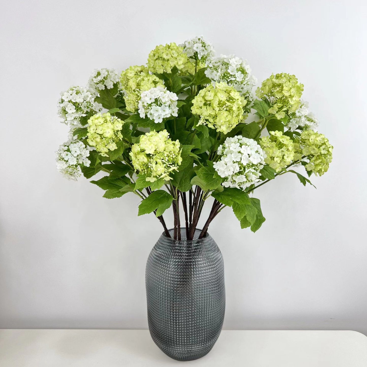 Realistic 3-Piece Hydrangea Snowball Faux Flower Set for Home Decor – Perfect for Living Rooms, Weddings, and Event Decorations