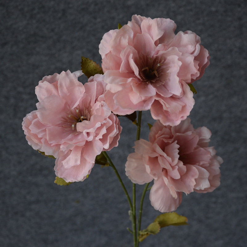 Elegant Faux Flower Arrangement - 3-Head Peony Silk Flowers for Weddings, Hotel Decorations, and Event Centerpieces – Perfect for Elegant Floral Displays and Aisle Decor