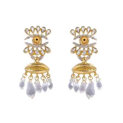 Chic Vintage-Inspired Tassel Earrings with Luxurious Feel - French Fashionable Devil Eye Drop Earrings for a Unique Style