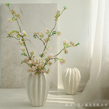 High-End Artificial Snow Willow Floral Decoration - Elegant Faux Flowers Perfect for Living Room & Dining Table Centerpieces, Ideal for Photography Props