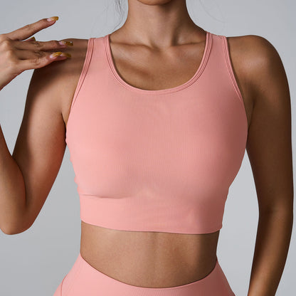 Versatile High Impact Sports Bra and Ribbed Yoga Tank Top for Maximum Support and Comfort During Workouts