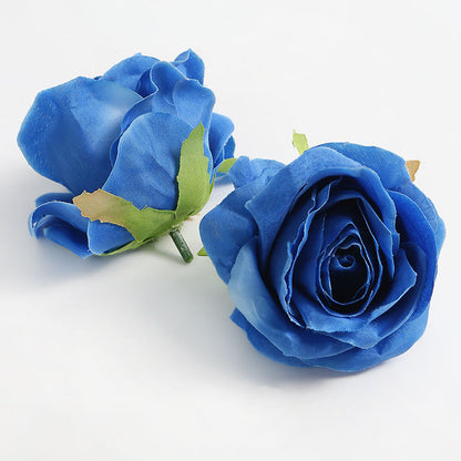 Stunning Blue Ice Rose Bouquet - Realistic Faux Silk Roses Inspired by Elsa, Perfect for DIY Floral Arrangements, Home Decor, and Special Occasions