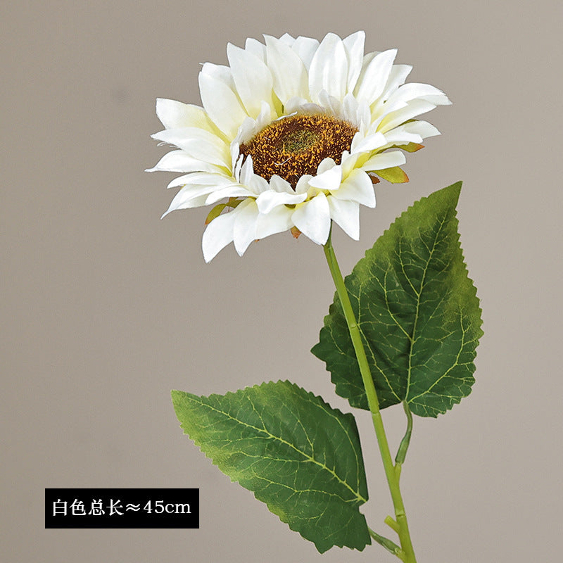 Realistic Single Stem Sunflower - Beautiful Home Décor Accent, Perfect for Living Room and Wedding Decorations, High-Quality Artificial Floral Arrangement