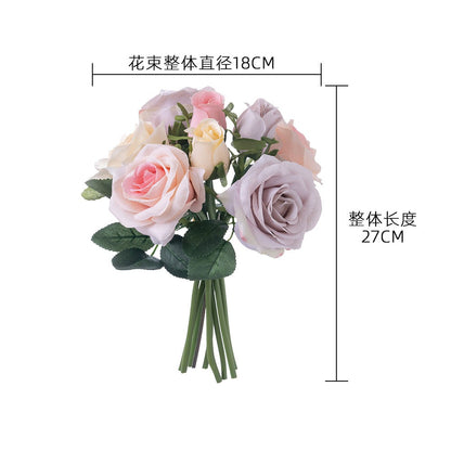 Stunning 8-Piece Rose Bouquet for Home Decor | Perfect for Weddings, Bouquets, Aisle Decorations, and Floral Wall Displays - DY1-1893