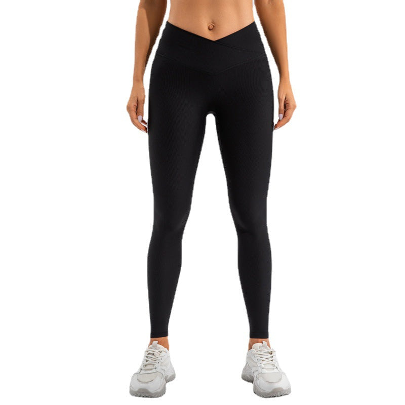 High Waisted Quick Dry Yoga Pants for Women Tummy Control Butt Lifting Design for Outdoor Running and Fitness Activities