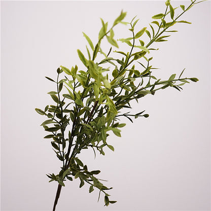 Miniature Green Olive Branch Decorative Plant - Realistic Faux Greenery for Home Décor, Floral Arrangements, and Gardening