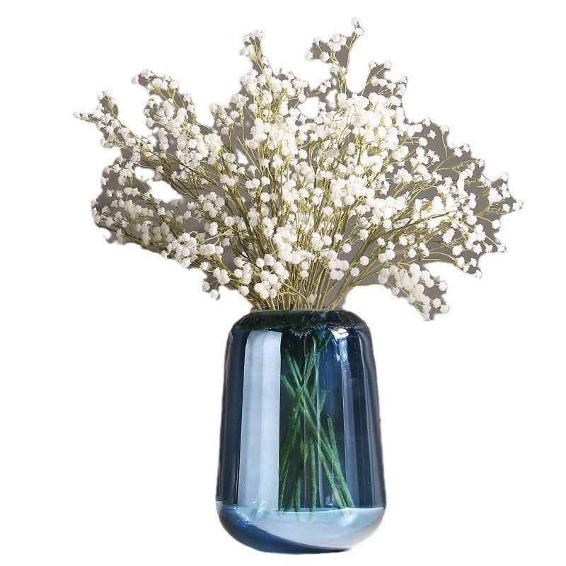 Elegant White Soft Silicone Starry Sky 3-Prong Faux Flower Arrangement – Perfect for Home Décor, Living Room Accents, and Wedding Celebrations