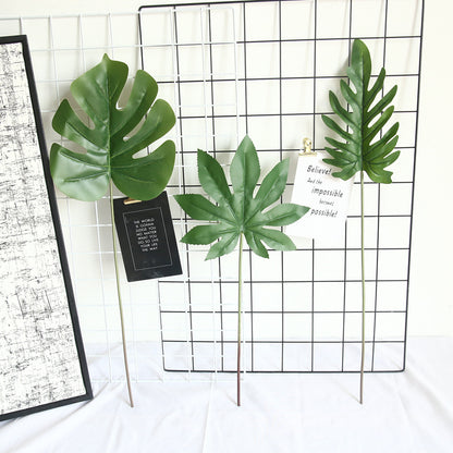 Realistic Faux Wedding Fern Leaf Potted Plant - Trendy Monstera Leaf Greenery for Home Decor and Celebrations