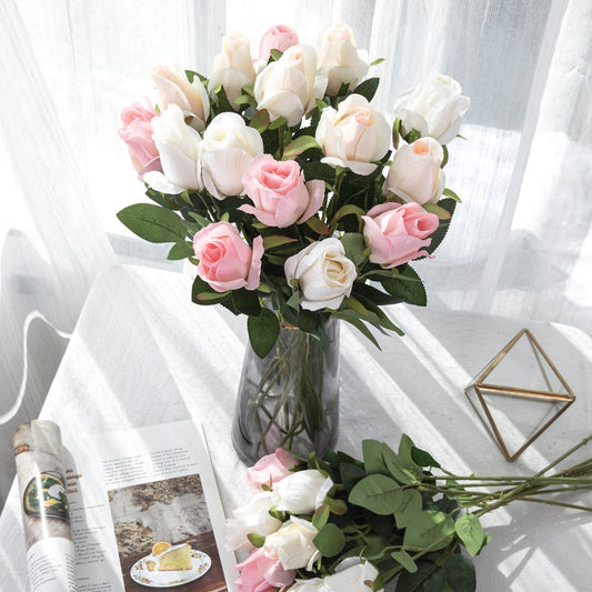 Lifelike Long-Stemmed Artificial Roses for Home Decor - Perfect for Weddings, Bouquets, Aisle Decorations & Wall Accents (Model MW41106)