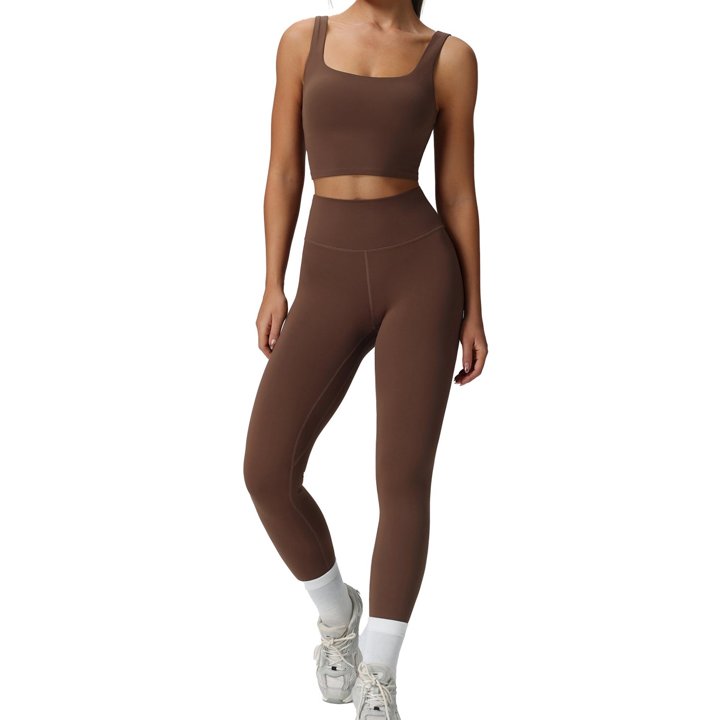 Lycra Yoga Outfit Set for Women High Elasticity Two Piece Fitness Apparel for Maximum Comfort and Performance