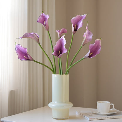 Realistic EVA Calla Lily Faux Flowers - Soft Touch Wedding Bouquet & Elegant Home Décor