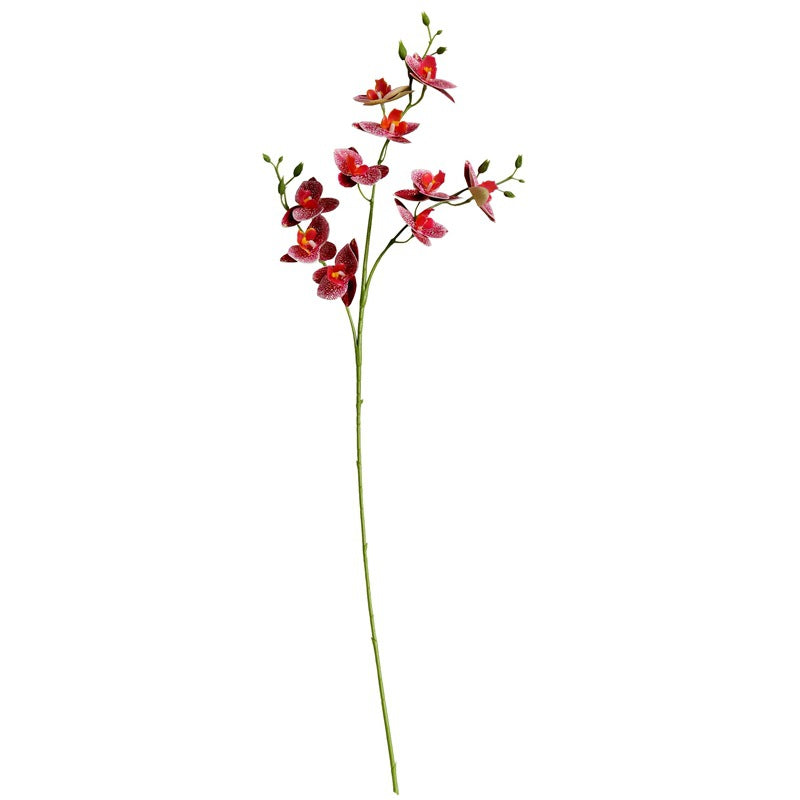 Realistic Touch 10-Head Artificial 3-Branch Orchid Plant - Stunning Faux Floral Decoration for Home, Weddings, and Events