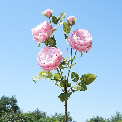 Luxurious Faux Rose Bouquet - Elegant British Austin Roses for Home Décor, Wedding Celebrations, and Stunning Photography Backdrops