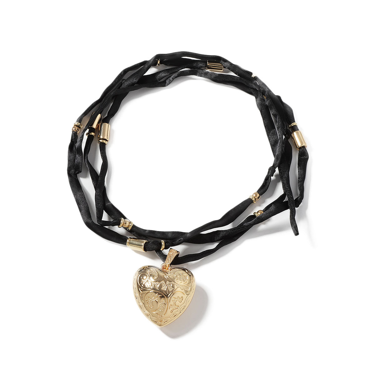 Unique 3D Heart Pendant Long Fabric Street Style Necklace for Men and Women – Perfect for Everyday Wear and Special Occasions