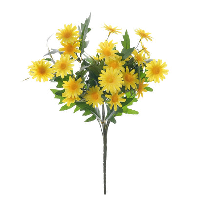 Charming Faux Daisy Flower Arrangement - Fresh and Lively Dutch and Persian Daisies for Home Decor, Weddings, and Photography Props