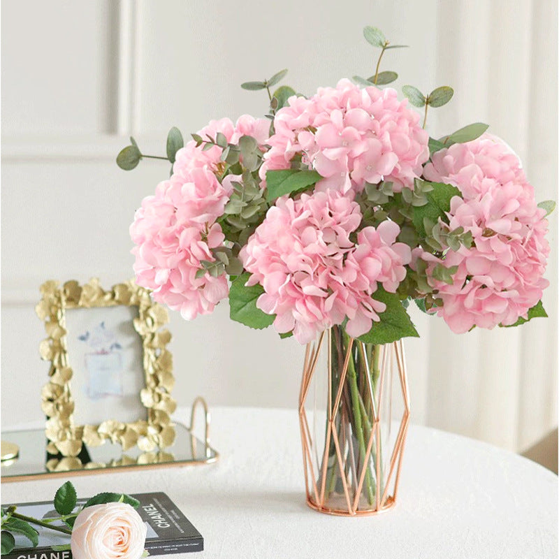 Luxurious 3D Touch Hydrangea Artificial Flower Bouquet for Wedding Decor and Home Living – Stunning Floral Arrangement for Elegant Living Rooms