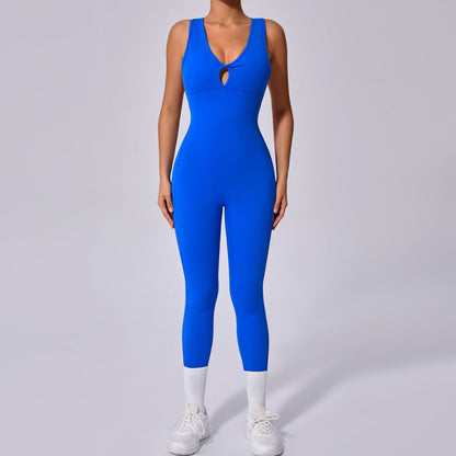 Women's Sleeveless Yoga Jumpsuit All in One Stretch Fitness Outfit for Running and Workout for Active Lifestyle