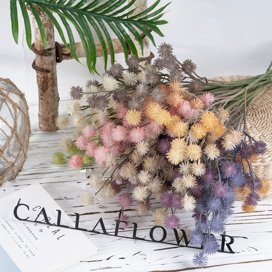 Lifelike Sea Urchin & Dandelion Artificial Flowers for Home Décor | Elegant Wedding Decoration | MW53001