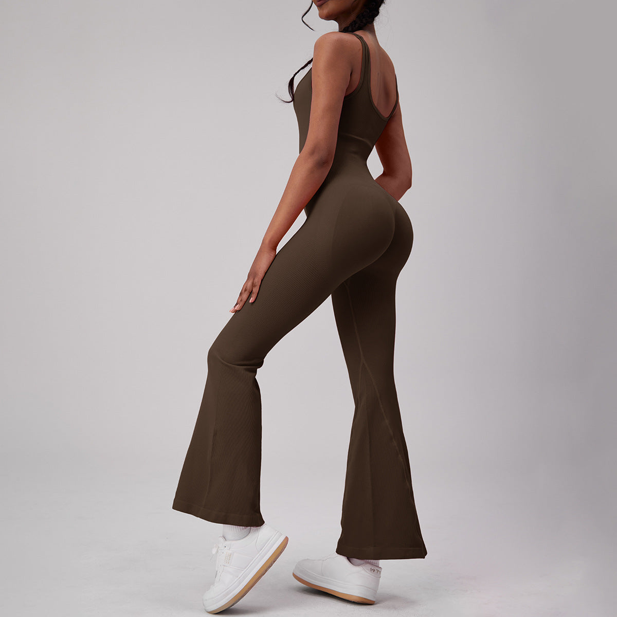 High Performance Yoga Jumpsuit for Women Fitness Bodysuit with Flattering Bootcut Design Butt Lifting Support and Breathable Stretch Fabric