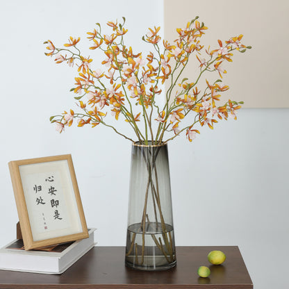 Elegant 3-Branch Butterfly Orchid – Seasonal Faux Flowers for Nordic Home Décor, Hotel Reception, and Wedding Celebrations