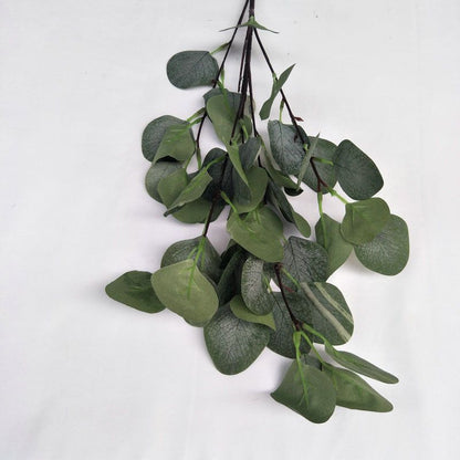 Nordic-Inspired Artificial Eucalyptus and Apple Leaf Arrangement - Trendy Faux Money Plant for Weddings and Home Decor - Perfect for Year-Round Elegance